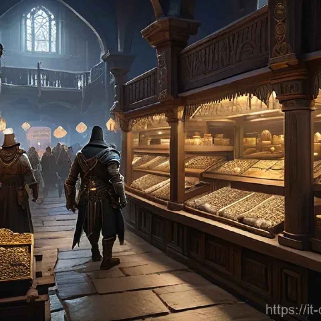 데블 M 골드 벌이 팁 - **Prompt 1: Bustling Westmarch Market Exchange**
    A vibrant, wide-angle shot of the bustling West...