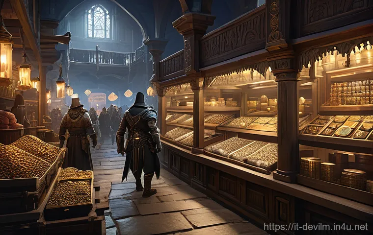 데블 M 골드 벌이 팁 - **Prompt 1: Bustling Westmarch Market Exchange**
    A vibrant, wide-angle shot of the bustling West...