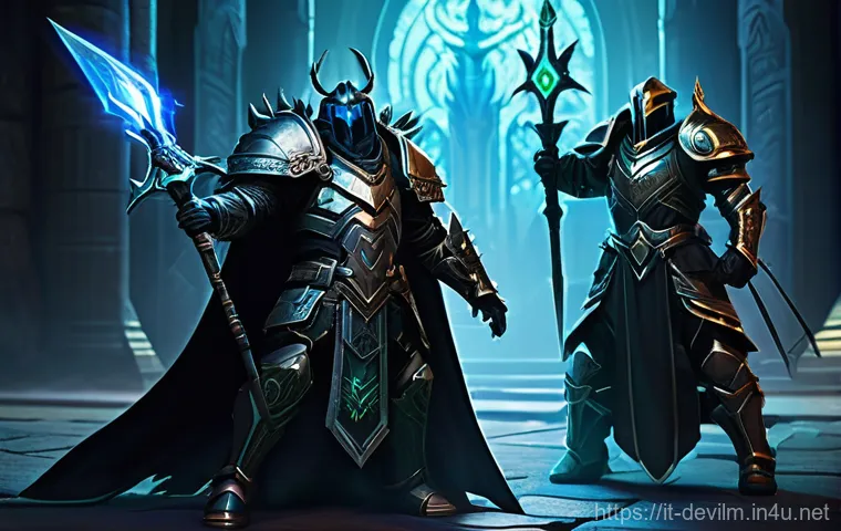 데블 M 클래스 밸런스 변경 사항 - **Prompt 2: Strategic Evasion and Debuff - Aura of Despair**
    "A male 'Devil M' character, strate...