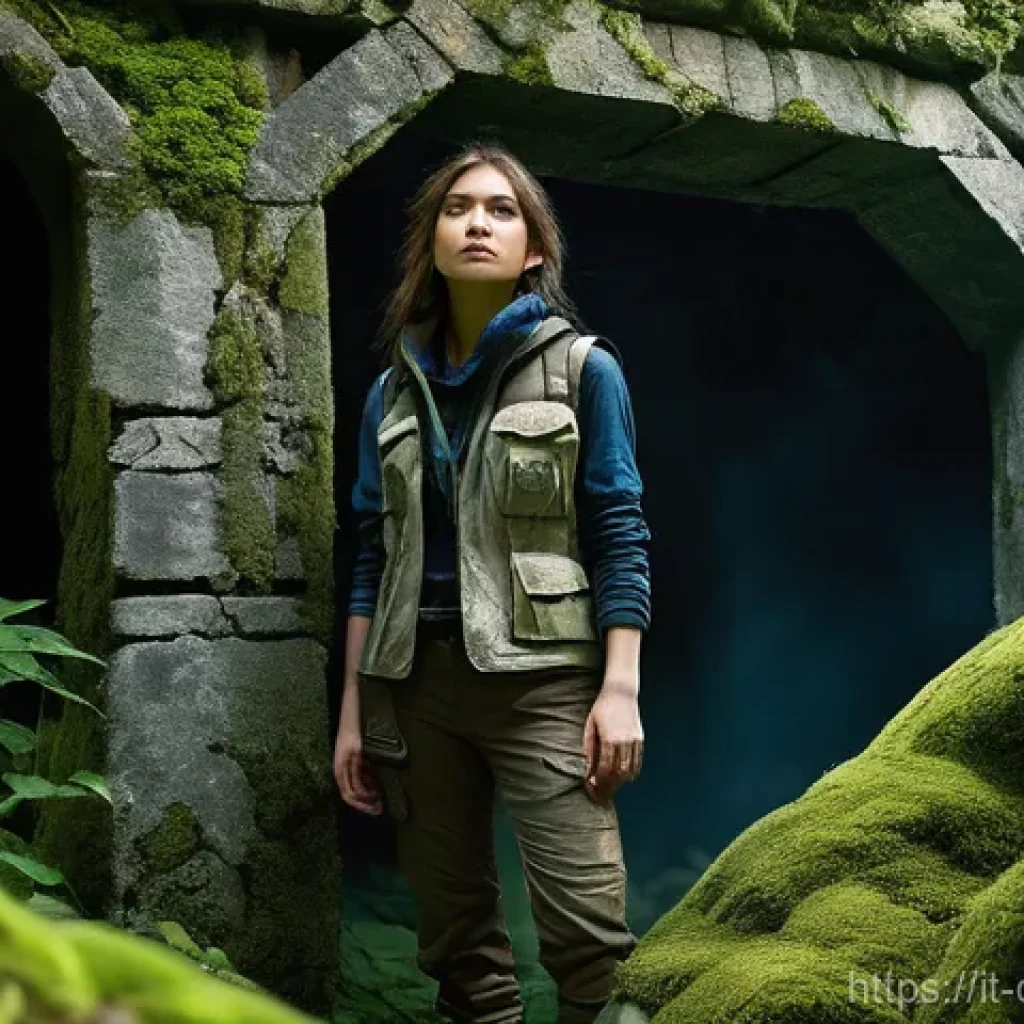 데블 M 비밀 퀘스트 조건 - **Prompt:** A young, determined female adventurer, around 25 years old, is dressed in practical yet ...