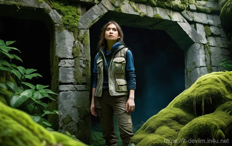 데블 M 비밀 퀘스트 조건 - **Prompt:** A young, determined female adventurer, around 25 years old, is dressed in practical yet ...