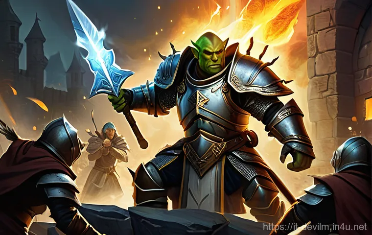 데블 M 공성전 공략 - **Strategic War Room Session:**
    "A highly detailed, cinematic fantasy illustration depicting a d...