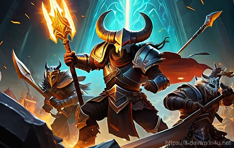 데블 M PvP 공략 - **The Indomitable Druid's Dance of Forms:**
    "A dynamic and action-packed scene featuring a male ...