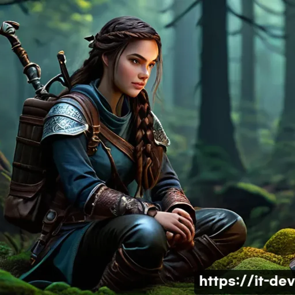 데블 M 신규 지역 해금 방법 - **Prompt Title: The Prepared Adventurer of DeviL M**
    **Image Prompt:** A solo, determined female...