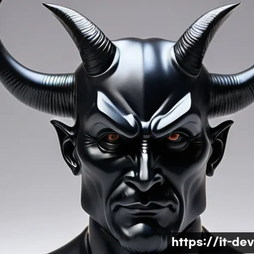 데블 M 한정판 아이템 리스트 - A highly detailed collectible Devil M Classic figurine crafted from resin and metal, featuring a mat...